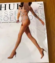 Hue Size 3 Tan Essential Solutions Age Defiance Control Top Hosiery