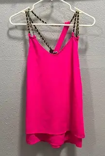 Charlotte Russe Pink Asymmetrical Camisole Top