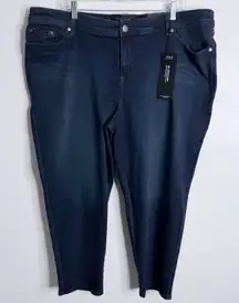 Torrid Luxe Skinny Fit Crop Dark Wash Size 24 Plus Comfort Stretch Casual NWT