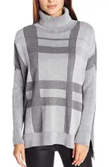 NWOT Minnie Rose Plaid Turtleneck Sweater