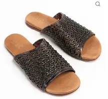 NWOB Bed Stu MINERVA - distressed BLACK - LEATHER SANDALS  Size 6 women’s 2057