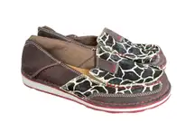 Ariat Cruiser Slip On Shoes Cow Animal Print Brown Womens 7 Western Southwestern