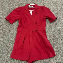 NWT Day and Moon Dark Red Gameday Romper Sz L