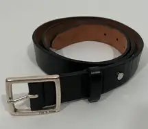 Rag & Bone Boyfriend Leather Belt in Black with Silver Hardware Women’s Sz L