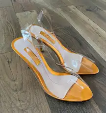 Clear Transparent Heel Shoe Size 6