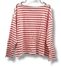 Old‎ Navy NWT HW Mariner Red White Striped Top Women’s Size 2X Nautical Casual