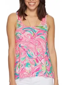Lilly Pulitzer Knit PJ Tank Rose All Day Sleepwear Comfort Cozy women’s XXS