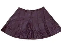 Abercrombie and Fitch Burgundy Vegan Leather Skirt NWT