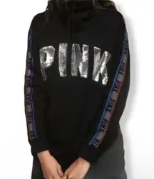 Victoria's Secret VS Pink bling campus cowl-neck pullover