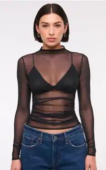Abercrombie Paloma Long-sleeve Mesh Top