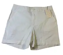 A New Day Womens White Chino Stretch Shorts Size 4 5 Inch Inseam