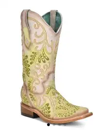 Corral neon green studded Size 6.5 C3967