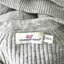 Vineyard Vines Alpaca Wool Ribbed Knit Sweater Poncho Crew Neck Pullover Gray 