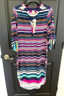 New Cupio size Small striped high-low shift dress