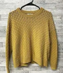 Madewell Women’s Basket-weave Stitch Sweater - Golden Yellow / Size XS