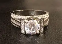 10K Gold Filled 3K Clear 5a CZ Ring size 8 1/4