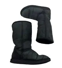 Ugg classic tall boots winter slip on ugg boots leather sheepskin lined sz 7