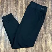 Medium Pink Yoga Black Athletic Jogger Pants