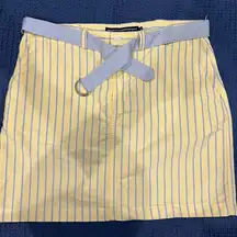 Ralph Lauren mini skirt in size 6 yellow with blue strips