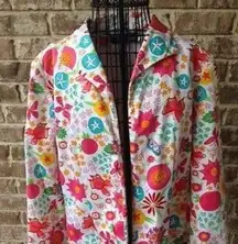 Harve Bernard Ladies Butterfly Floral Jacket EUC