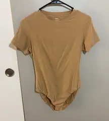 Skims Shapewear Short Sleeve Nude Bodysuit Seamless