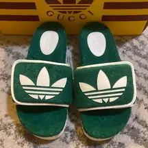 Gucci x Adidas Women Magic Sponge GG Demetria Platform Sandal size 39