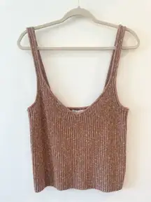 | NWT Zoey Rib Knit Tank Top Beige XL 142T1