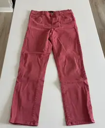 J Brand Skinny Jeans Rose Pink Cotton Blend Women's Size 26