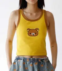 DUMBGOOD RILAKKUMA DROOL CROPPED TANK