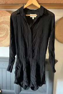 cleobella black long sleeve romper shorts XS
