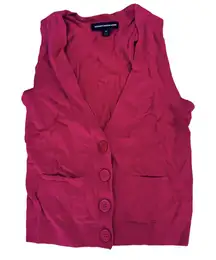 Design Studio Wool Blend Pink Cardigan Vest Womens Size Xs