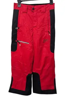 Obermeyer Teens Snow Pants Red Cargo Ski Snowboard Outdoor Size 6 Juniors