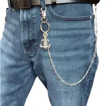 Anchor Pants Chain for Men Women,Jeans Chain,Keys Chain,Biker Wallet Chain,Streetwear Punk Hip Hop Unisex Style