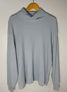 Aritizia TNA Rosedale Light Blue Turtleneck Sweater Soft Knit Relaxed Fit | M