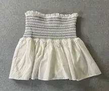 DO+BE  Skort Womens Size M Smocked Waist High Rise Preppy Boho Ruffle Flowy NWT