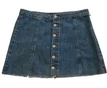 NWOT Aeropostale 90s Button Denim‎ Mini Skirt 14