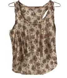 crop high to low floral top S