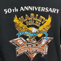 Vintage 1987 50th Anniversary Double Sided T-Shirt XL Biker