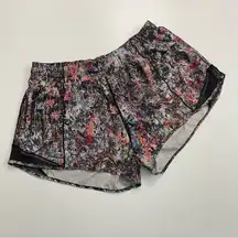 Lululemon Hottie Hot Short Reflectors Built In Liner Mesh Vitalize Multi 12 Tall