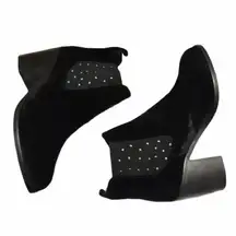 NWOB Musse & Cloud Black Embellished Velvet Bootie