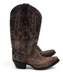 Corral Womens Size 6.5 M Brown Leather Western Cowboy Boots