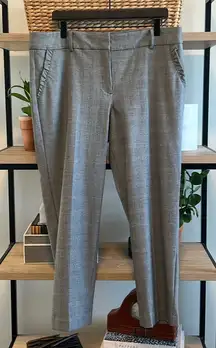 Talbots Plaid Ruffle Pocket Mid to High Rise Ankle Dress Pant Trouser, 14