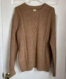 Gap  tan cableknit crewneck sweater