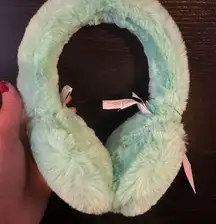 UGG  Australia Baby Green Faux Fur Luxury Designer Ear Muffs NWT ONE SIZE $55