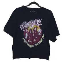 Aerosmith US Tour '74 Crop Tee - Size L - NWOT