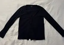 J Crew Women's Cardigan Blue V-Neck Button Down Small Old Money Classic