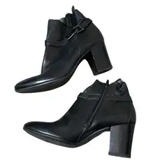 Paul Green Leather Buckle Booties