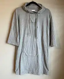 Garnet Hill Trainer Hooded Dress Gray Size Small Casual Athleisure Relax Stretch