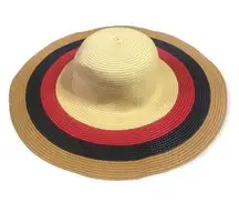 Target Wide Brim Floppy Striped Oversized Straw Sun Hat