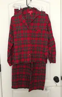 2 Piece Family PJs Macys Women's Flannel Pajama Lounge Set Size Small